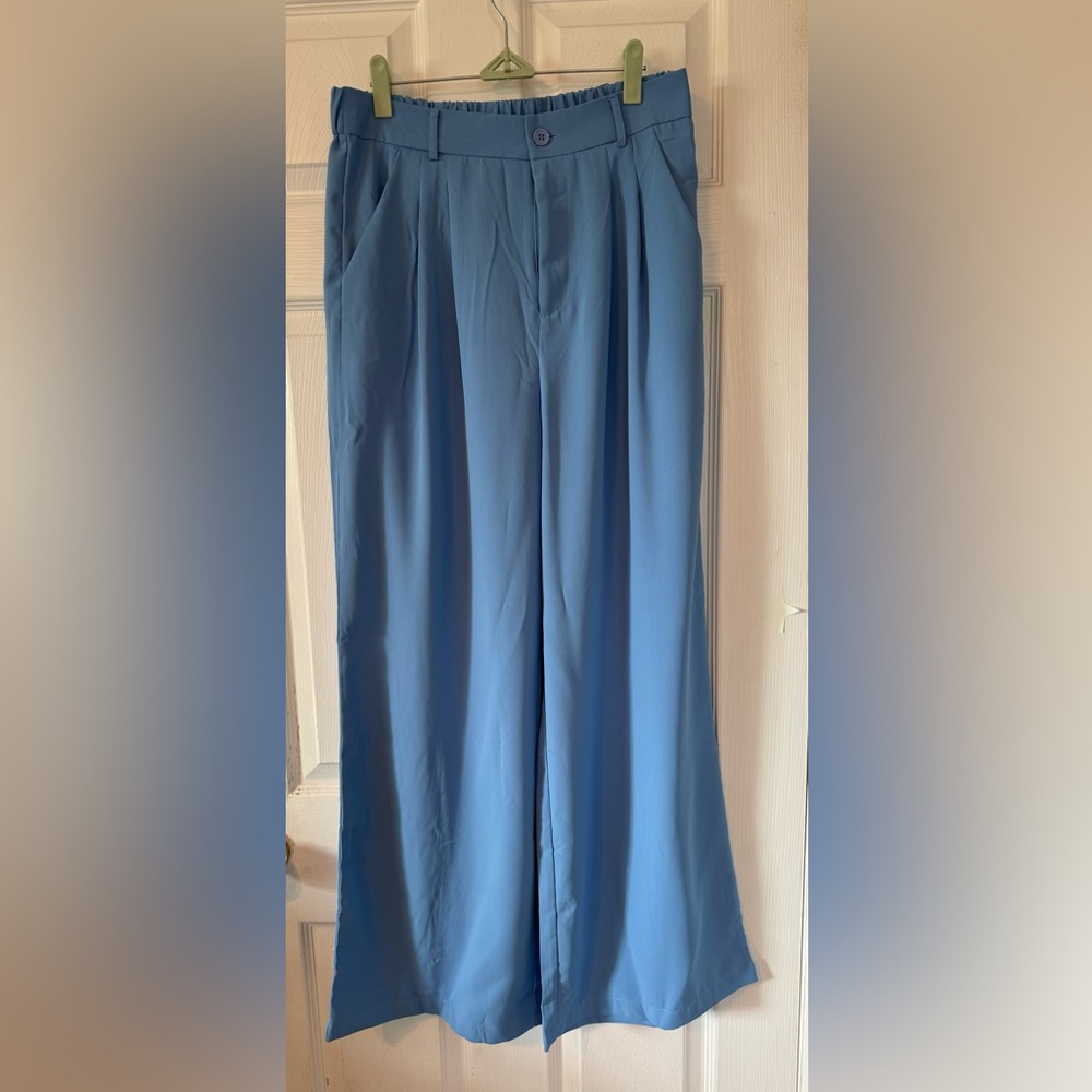 Wide leg work trousers